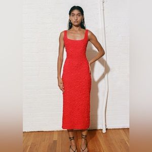 Mara Hoffman Sloan popcorn dress in red. Size Large. Brand new with tags!